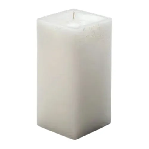 AD Art Creations Cube A Grade Perafin Wax Square Pillar Candle Long Burning Time & Smokeless Unscented White 8 X 2 Inches for Home Décor Pack of 4