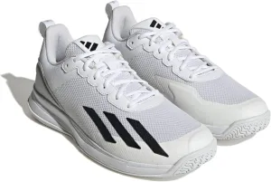 adidas Courtflash Speed Shoe in Footwear White/Core Black/Matte Silver