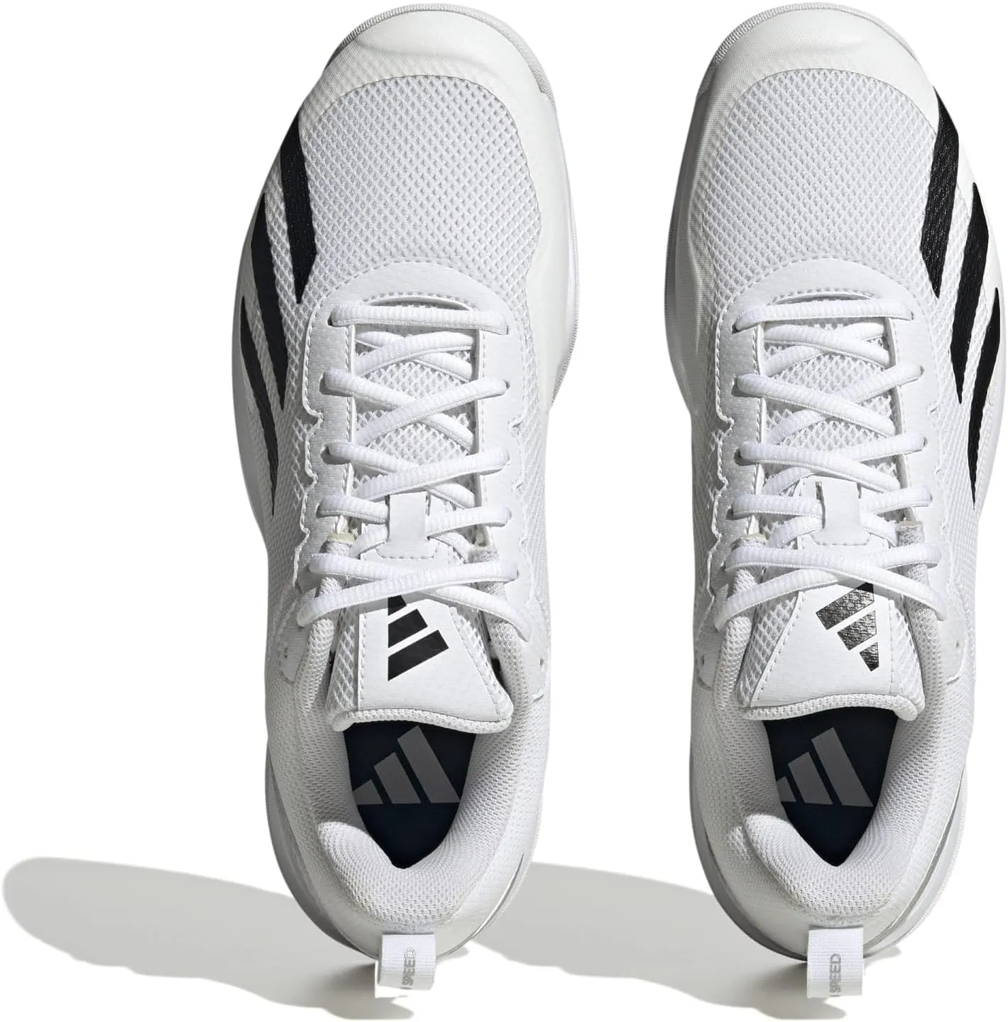 adidas Courtflash Speed Shoe in Footwear White/Core Black/Matte Silver