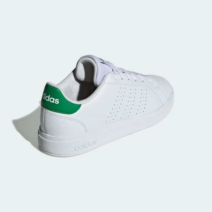 ADIDAS KID'S ADVANTAGE BASE 2.0 WHITE/GREEN SNEAKER