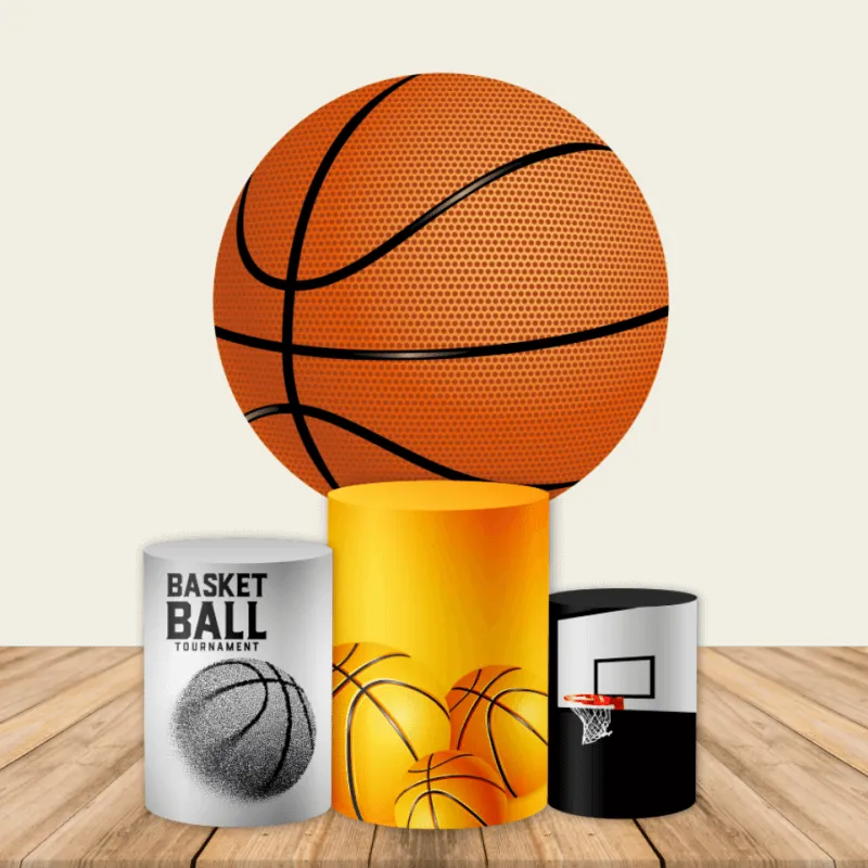 Basketball Theme Round Backdrop Sports Themed Party Photography Backdrop