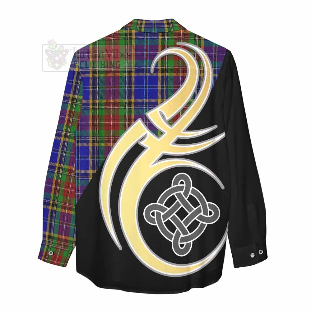 Beattie (Beatty) Tartan Women's Casual Shirt with Family Crest and Celtic Symbol Style