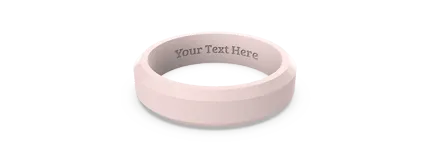 Bevel Thin Silicone Ring - Pink Sand