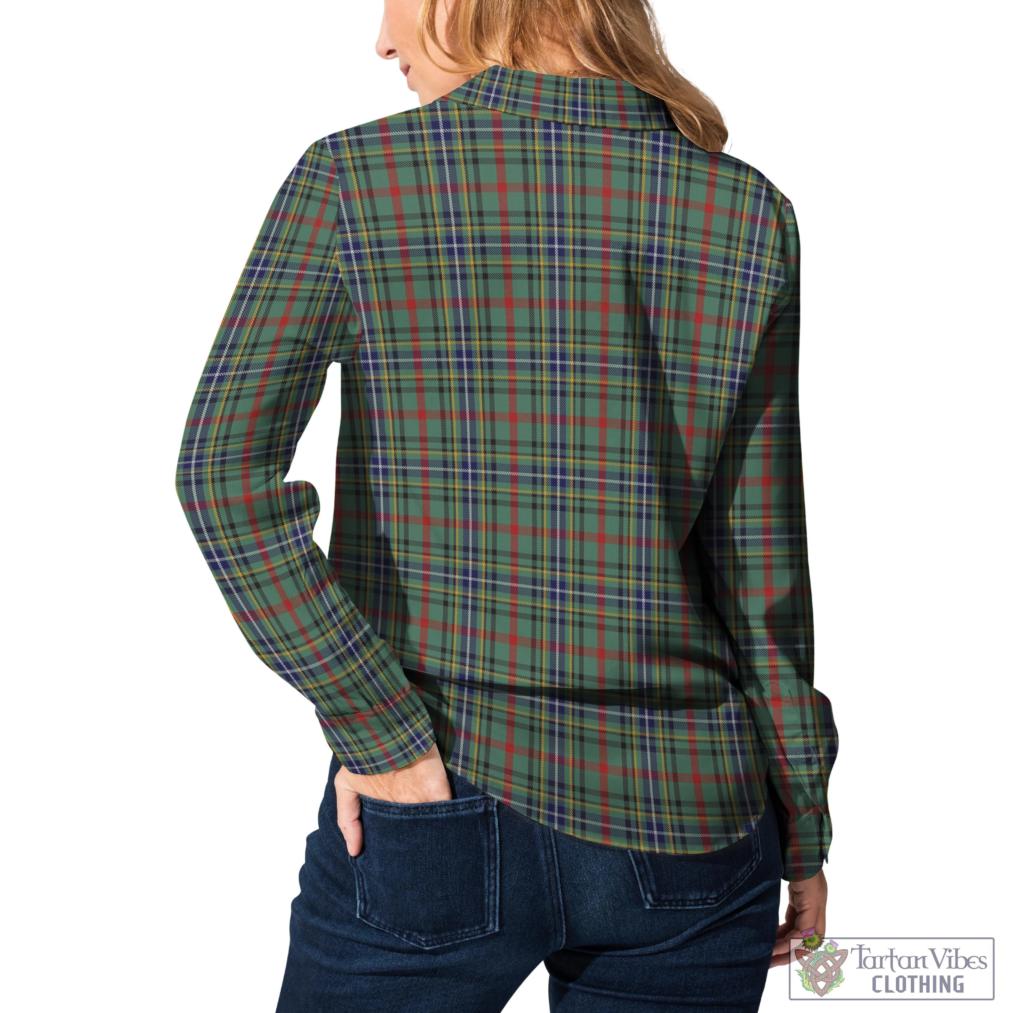 Bisset Tartan Women's Casual Shirt with Family Crest