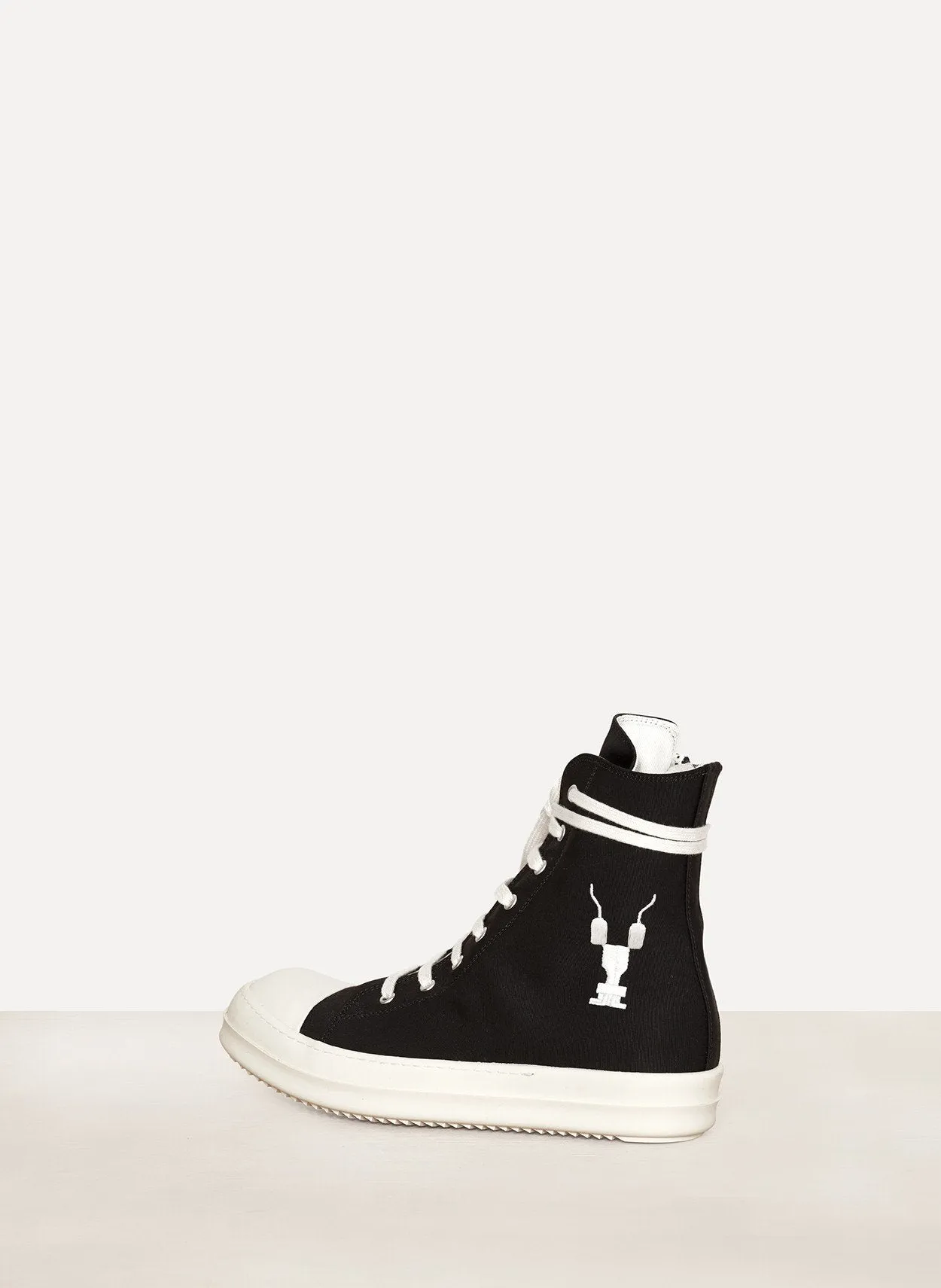 Black Nylon Twill High Sneaks