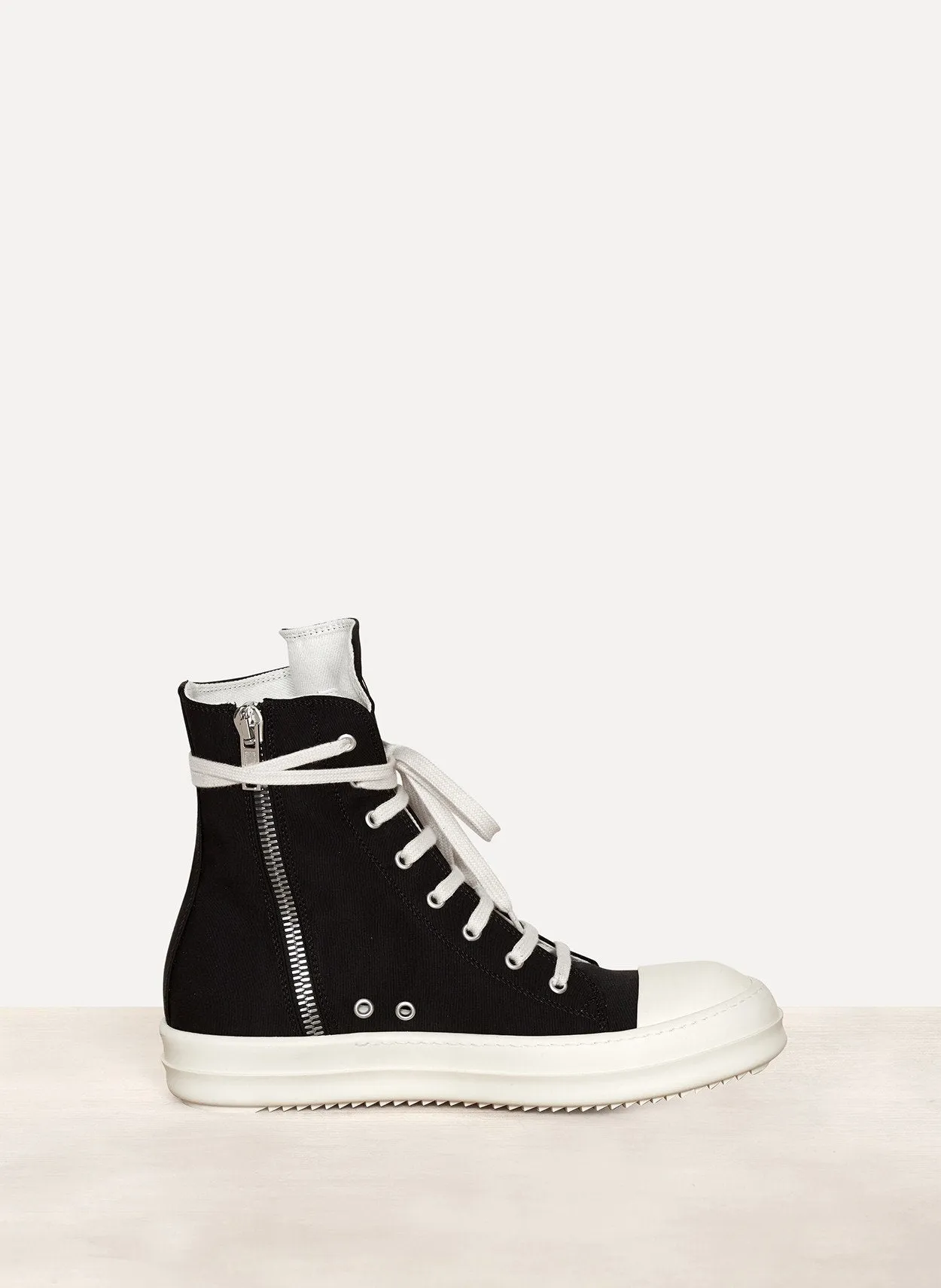 Black Nylon Twill High Sneaks