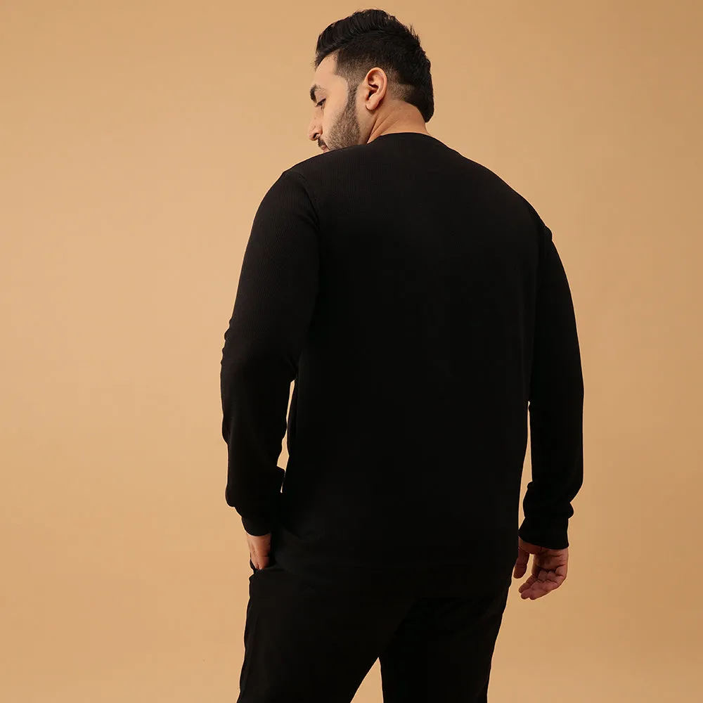 Black Premium Structured Sweatshirt