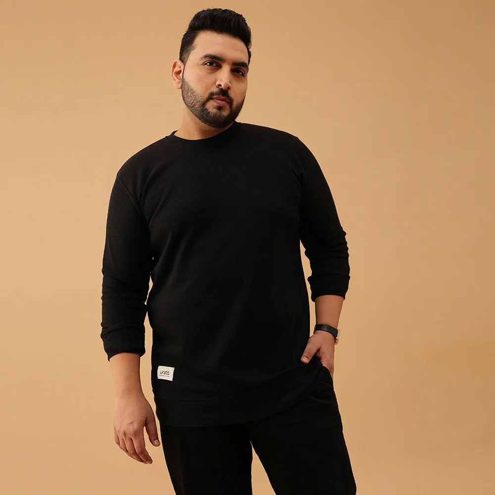 Black Premium Structured Sweatshirt