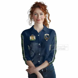 Blyth Tartan Women's Casual Shirt with Family Crest and Lion Rampant Vibes Sport Style