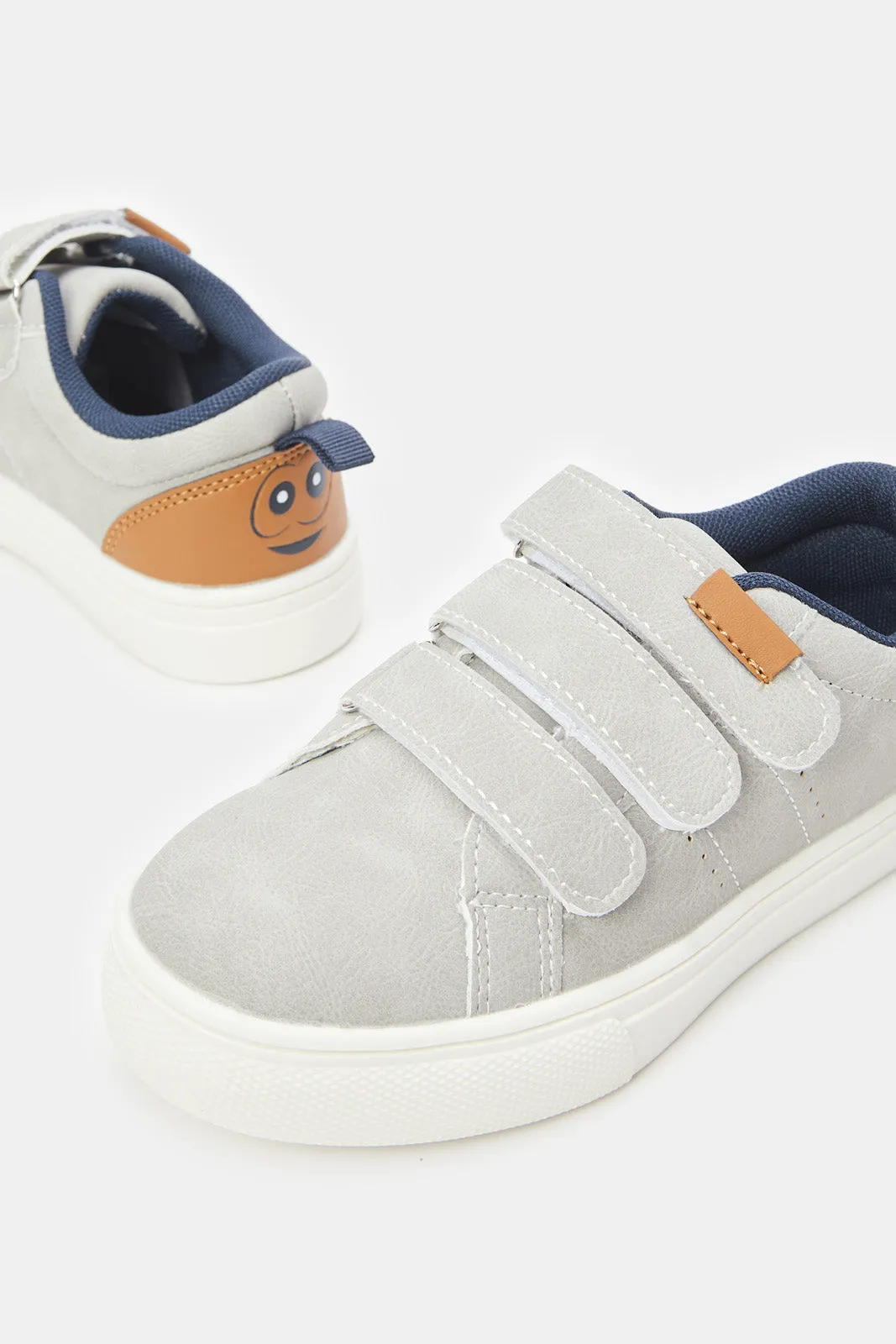 Boys Grey Embellished Sneaker