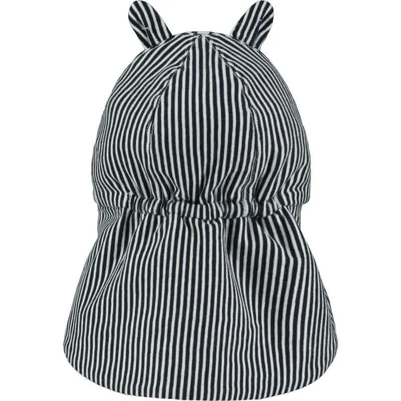 Boys Navy Striped Hat