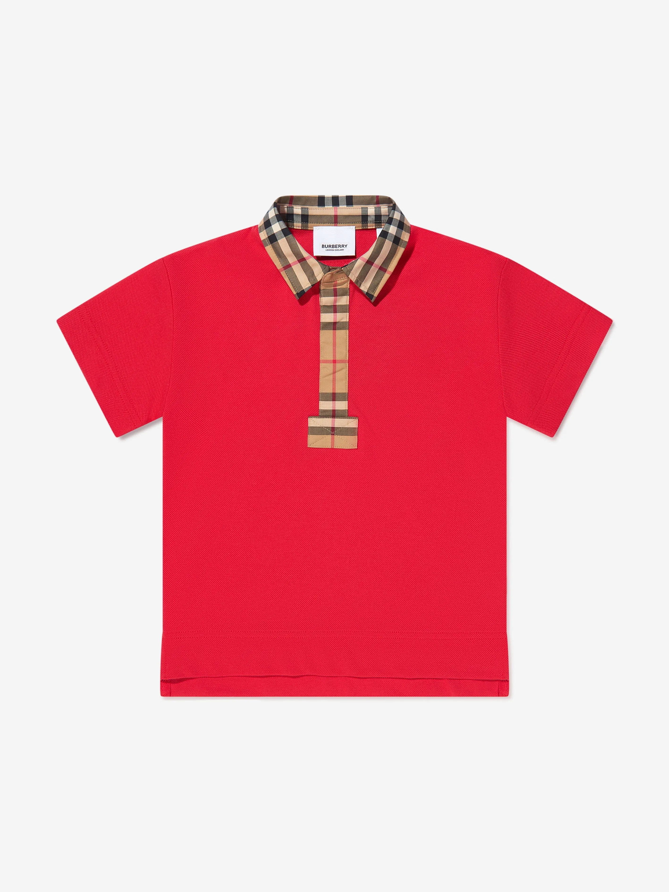 Burberry Boys Johane Polo Shirt In Red