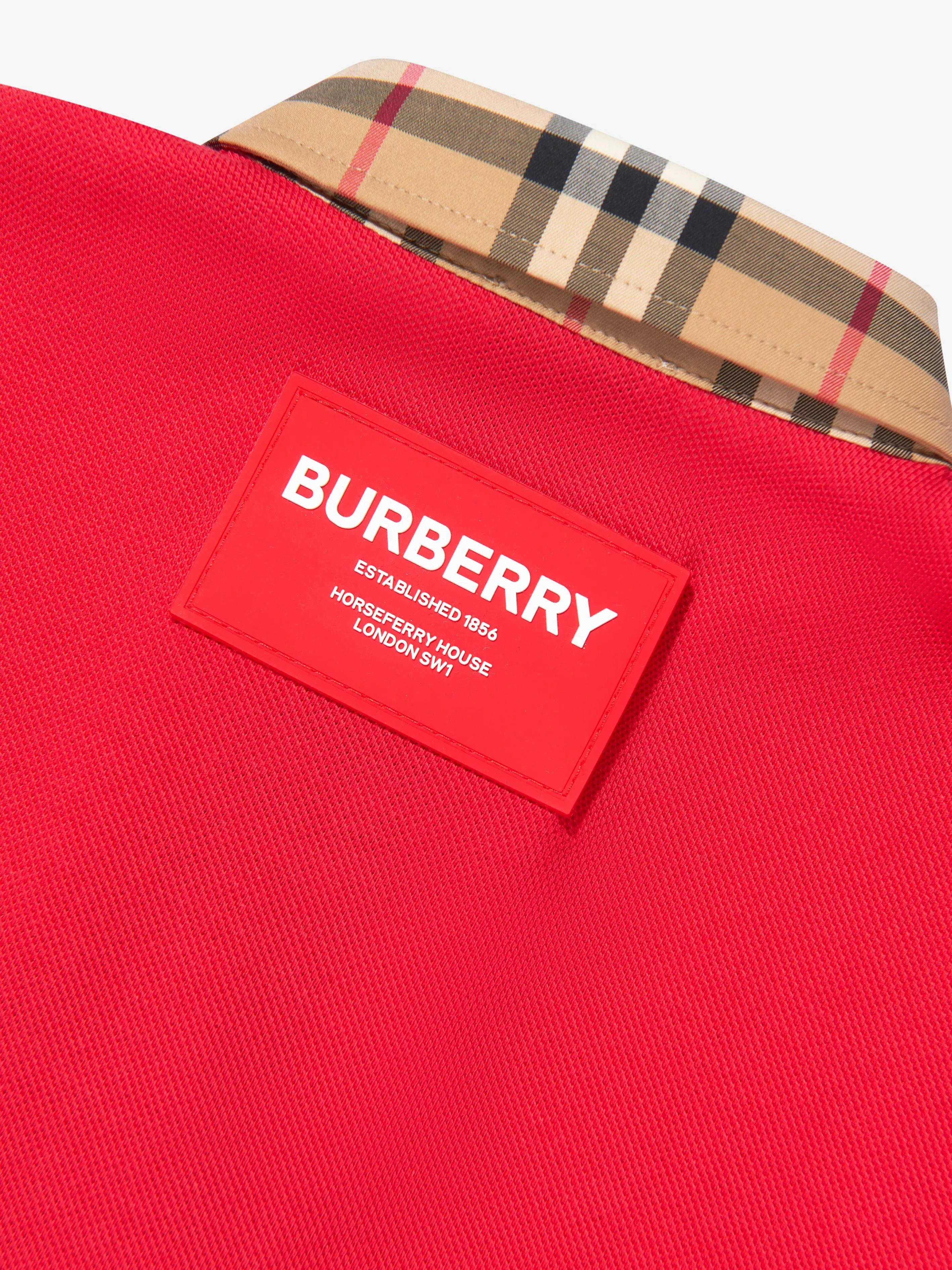 Burberry Boys Johane Polo Shirt In Red