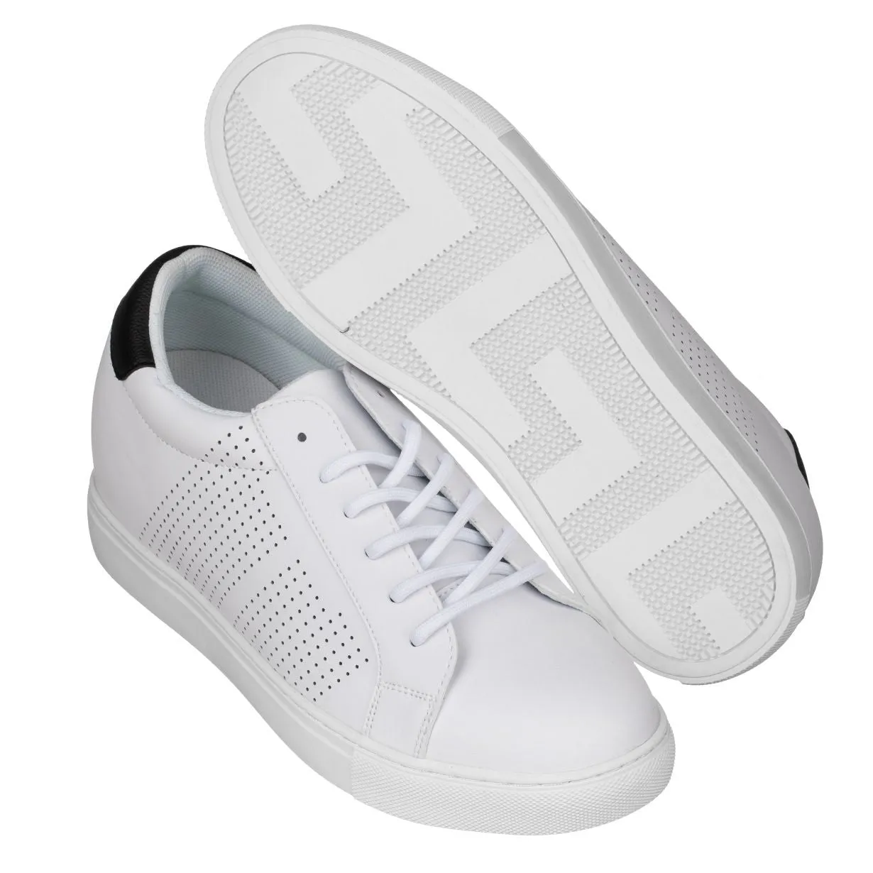 CALTO 2.6-Inch Taller White Elevator Sneakers H0833