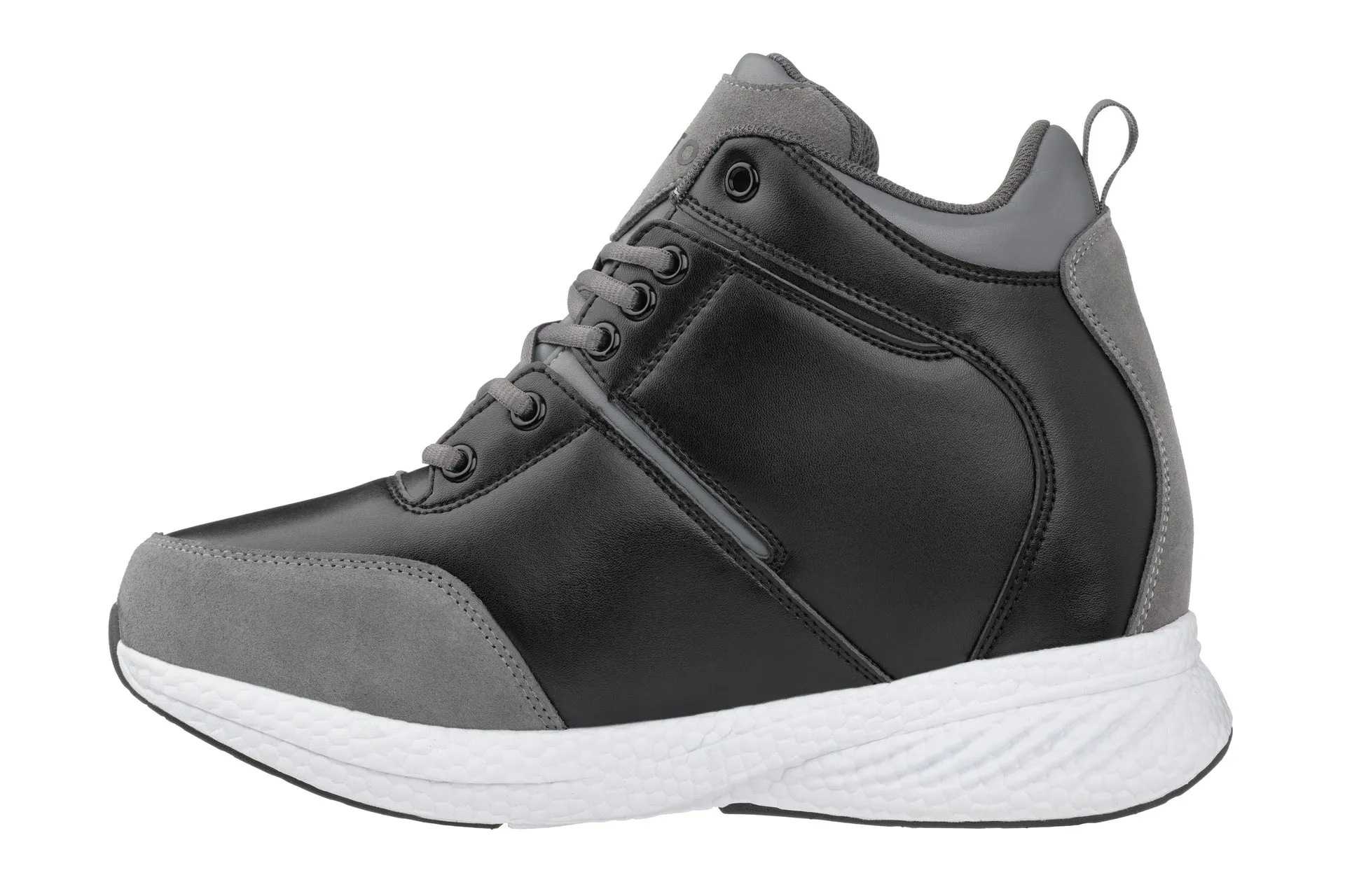 CALTO - S22817 - 3.6 Inches Taller (Black/Grey) - High - Top Sneakers