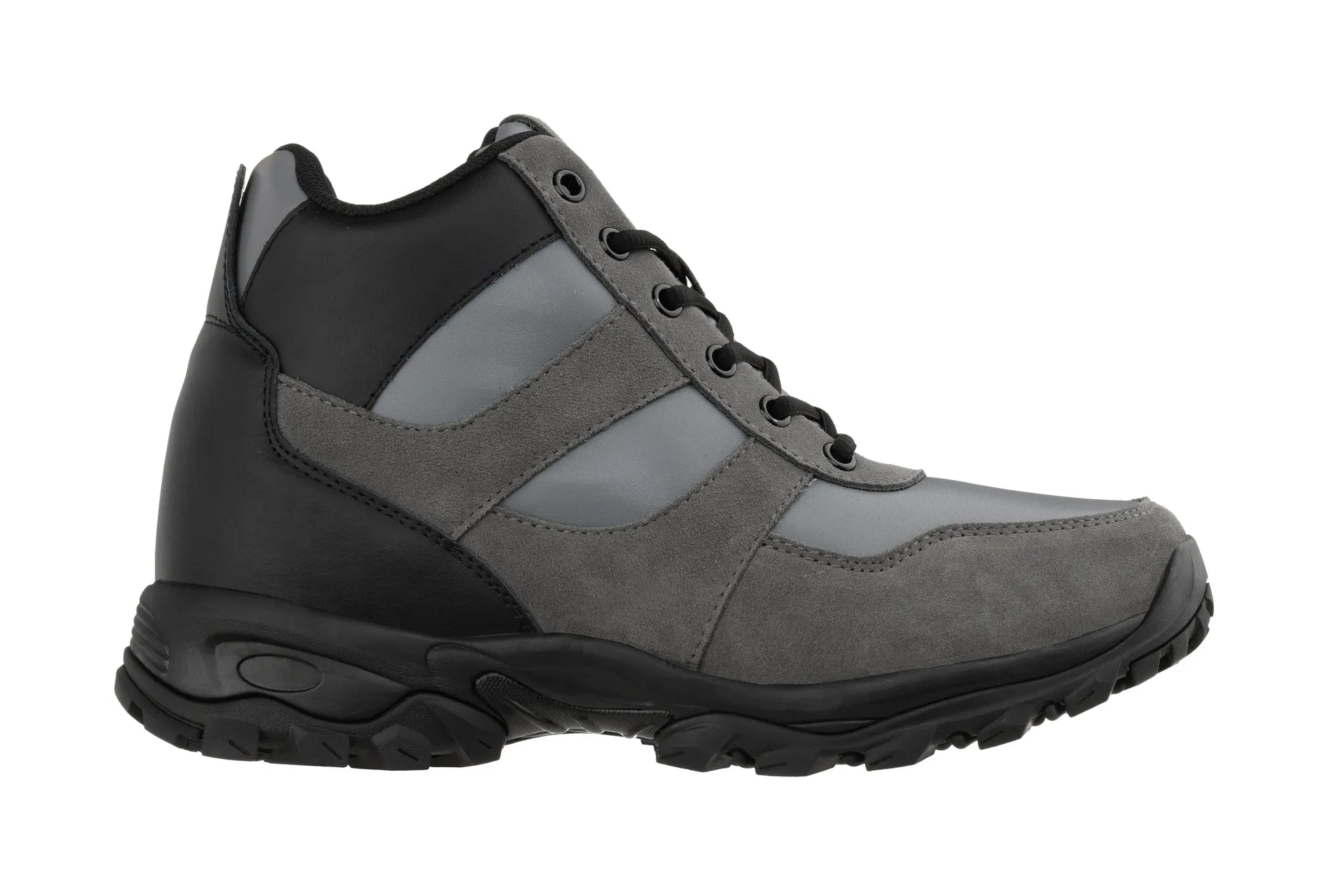 CALTO - S33511 - 3.6 Inches Taller (Grey/Black) - Hiker Sneakers