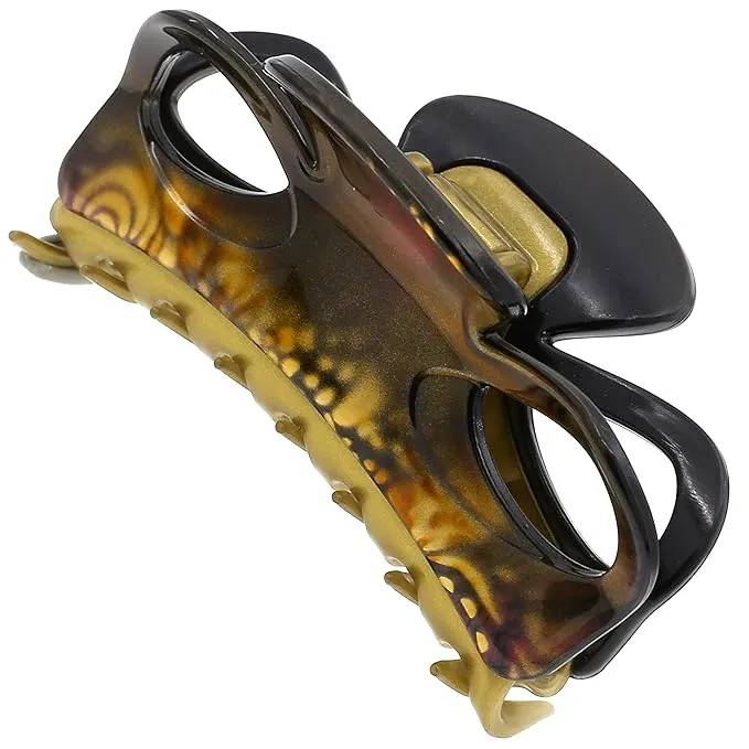 Camila Paris Claw Clip With Holes Black & Gold Cp3241