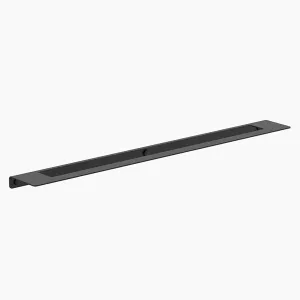 Clark Square Single Towel Rail - Matte Black 600mm