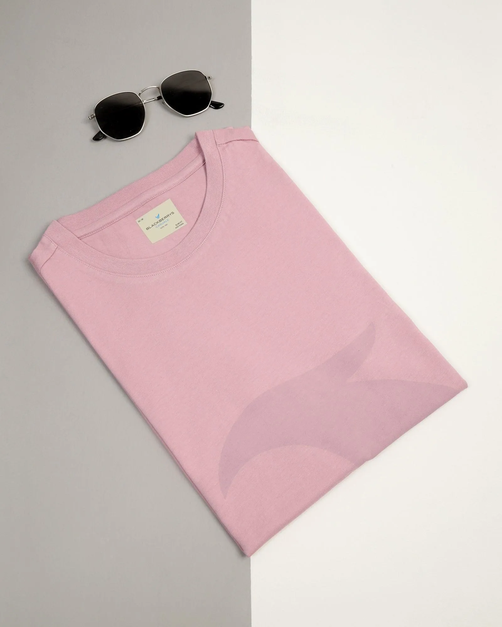 Crew Neck Lilac Printed T-Shirt - Terrain