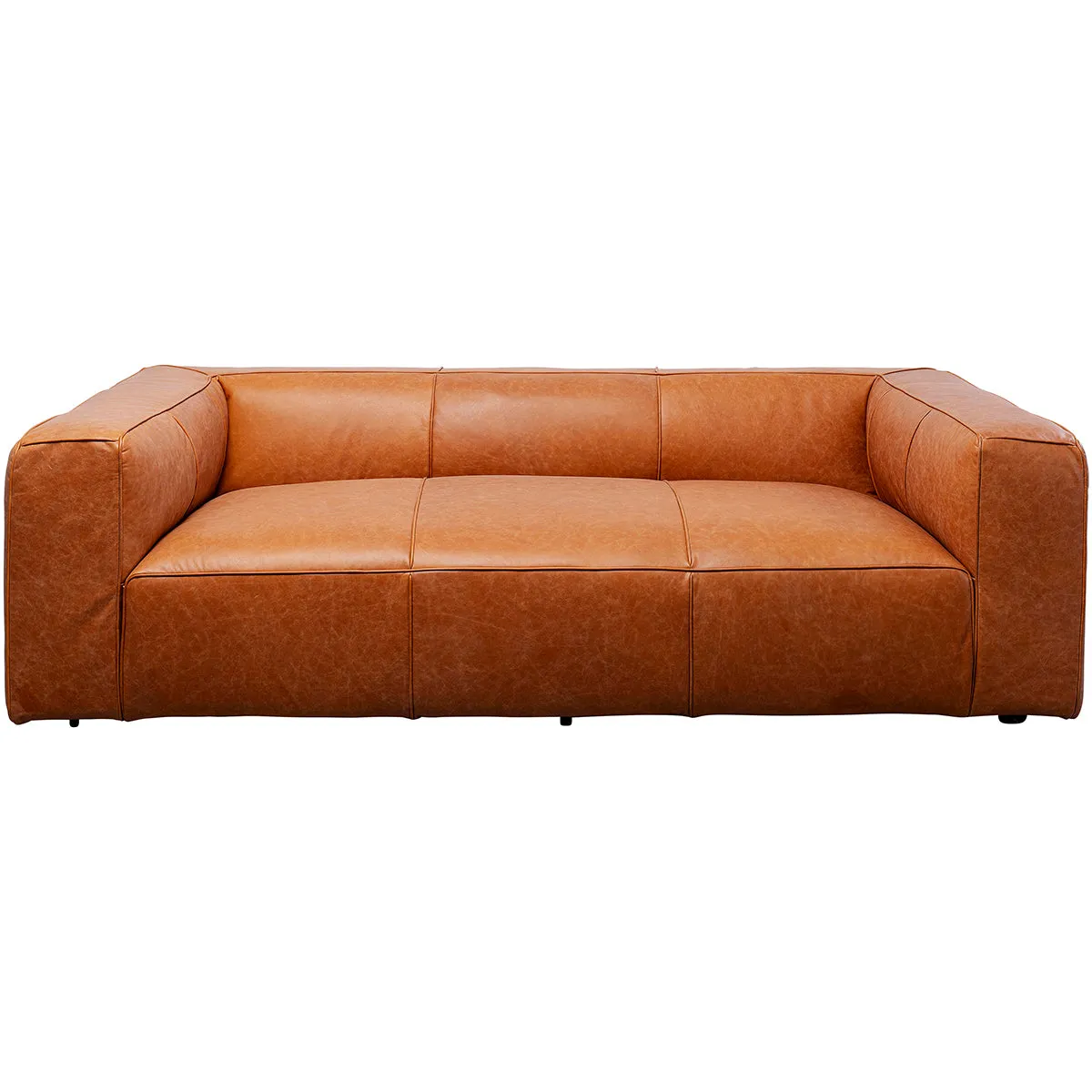 Cubetto Smart Light Brown Leather Sofa