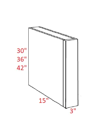 EB02-CLM-36X15 Elegant Smokey Gray Assembled Wall Column