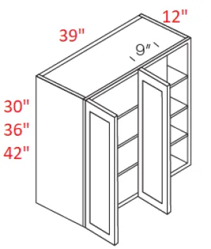 EB10-WBC39/4230 Elegant White Assembled Wall Blind Corner Cabinet