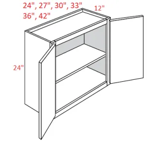 EB22-2424 Elegant Dove Assembled 24x24 Wall Cabinet