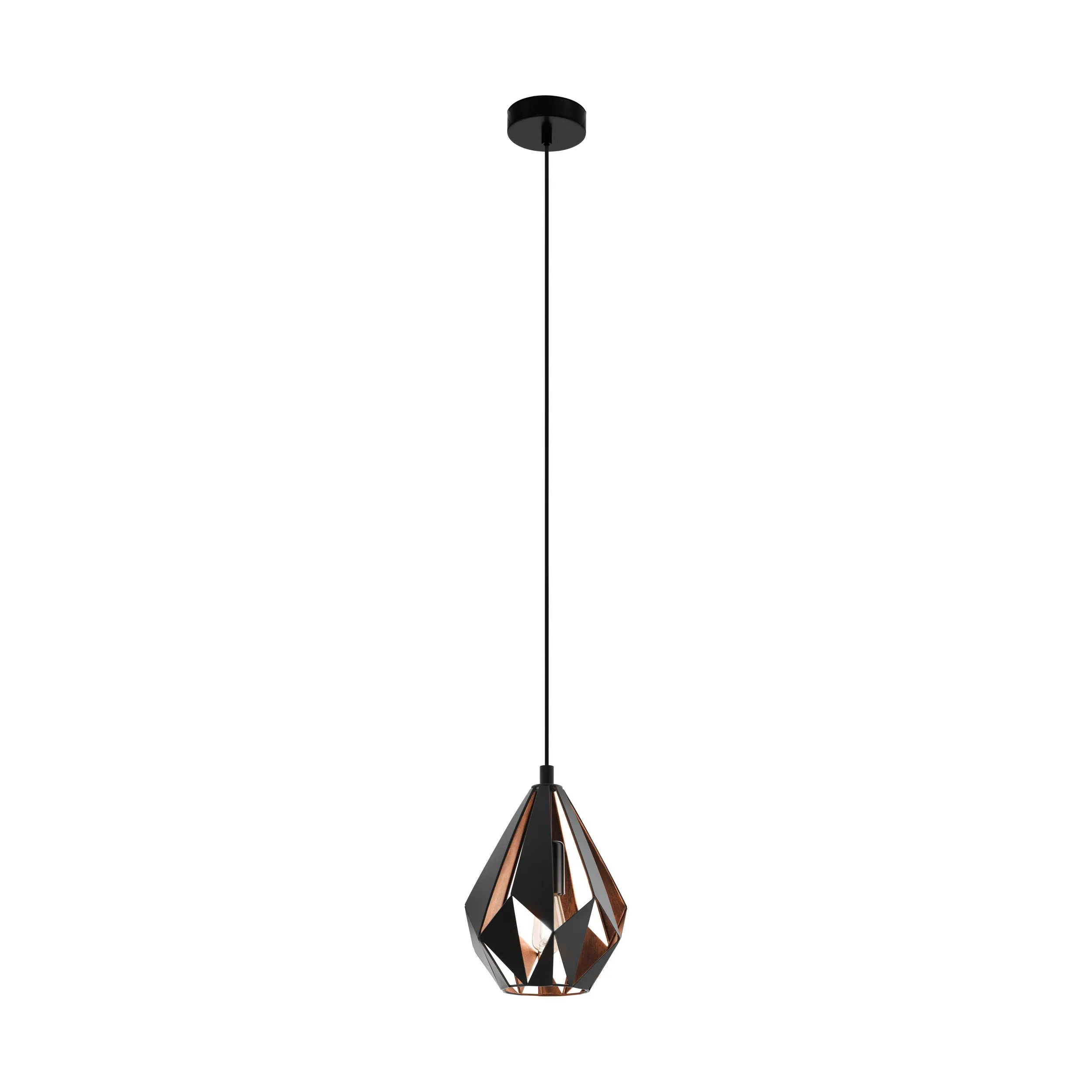 Eglo Lighting CARLTON 1 pendant light features striking geometric cut outs