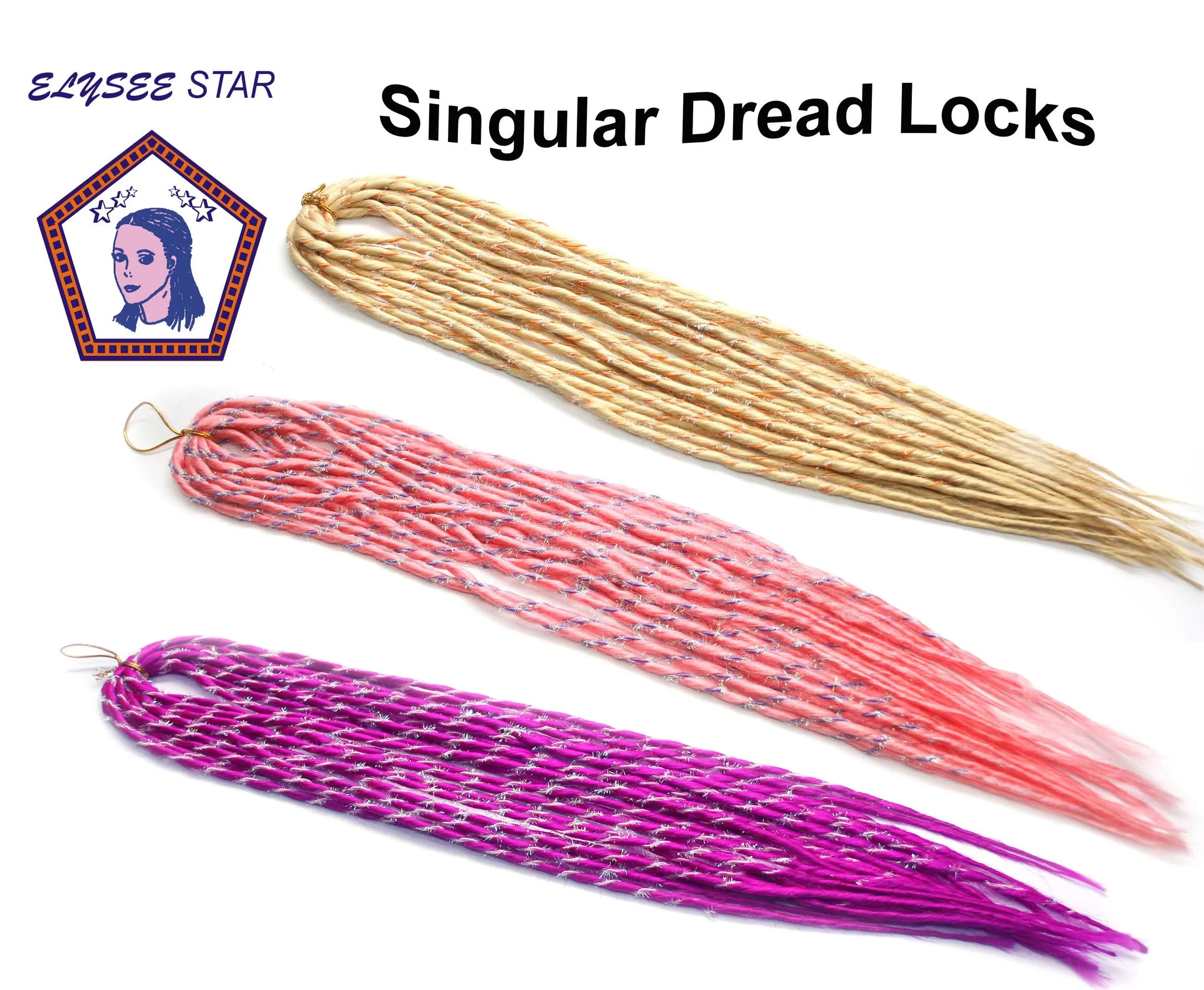 Elyseestar - Mix Coloured  Singular Dreadlocks (Double Ended)