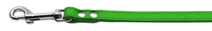 Fashionable Leather Leash Emerald Green 1-2'' Wide