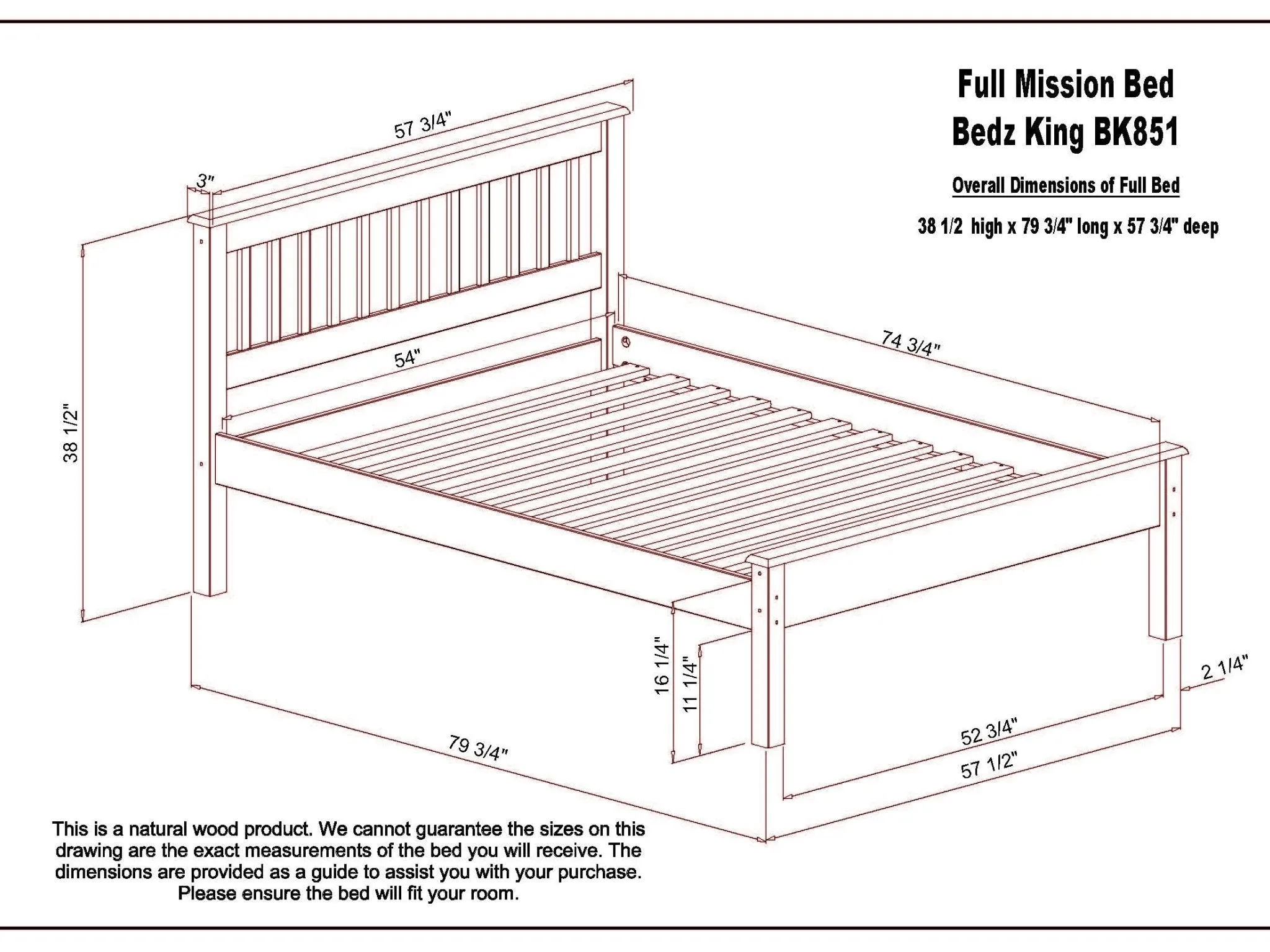 Full Bed Gray