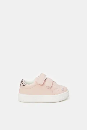 Girls Pink Embellished Sneakers