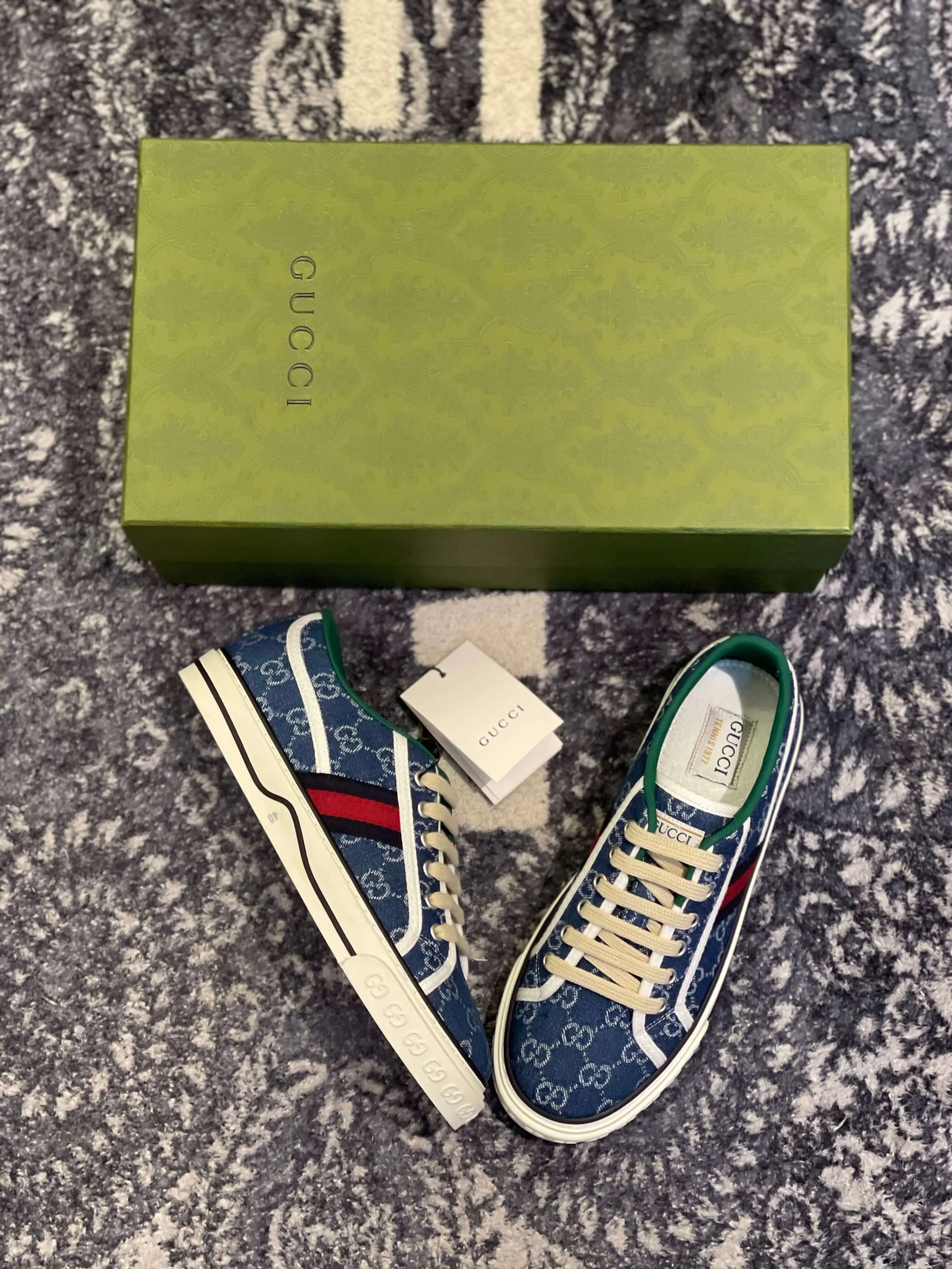 Gucci Tennis 1977 Blue Denim  Sneakers