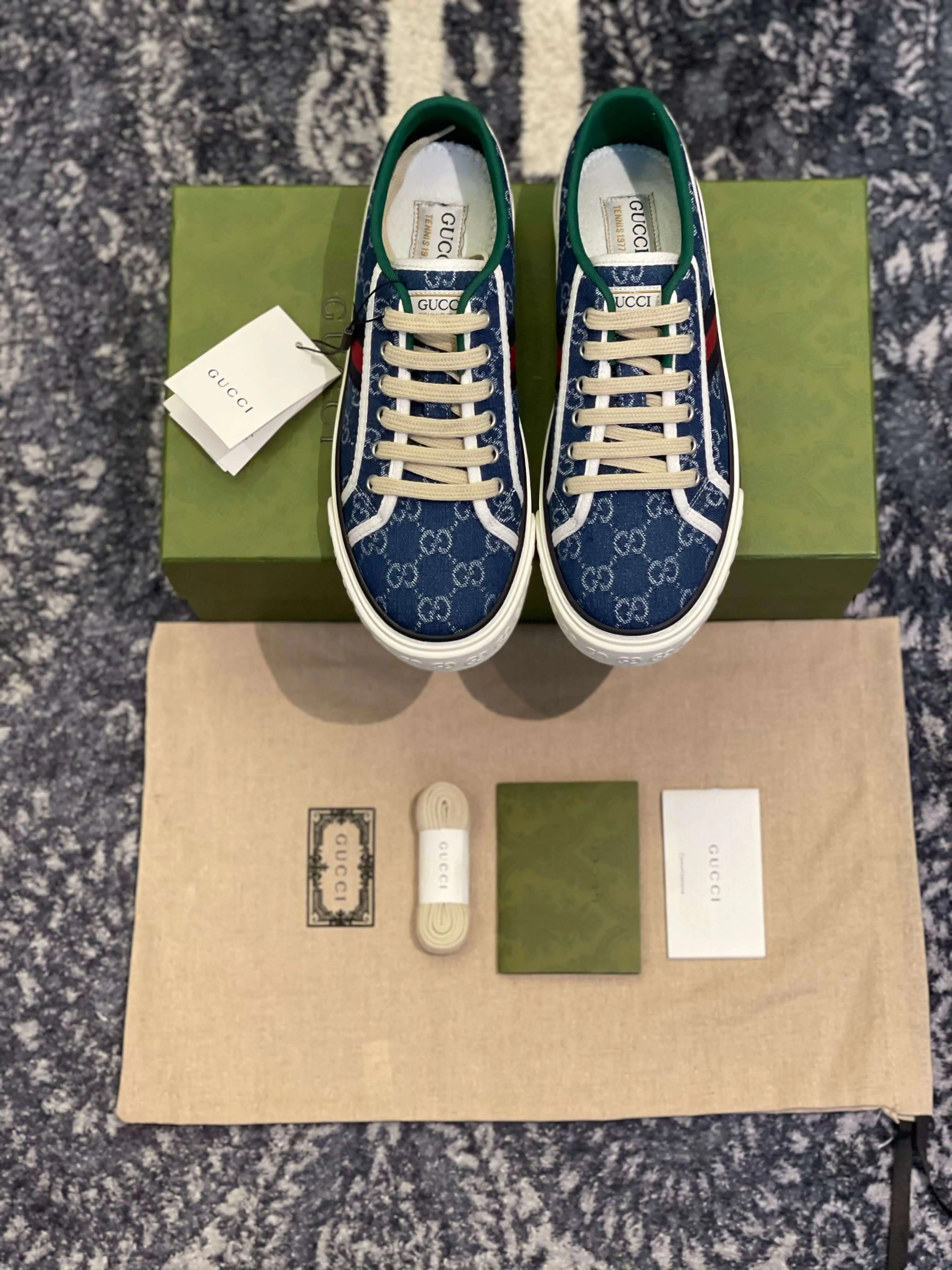 Gucci Tennis 1977 Blue Denim  Sneakers