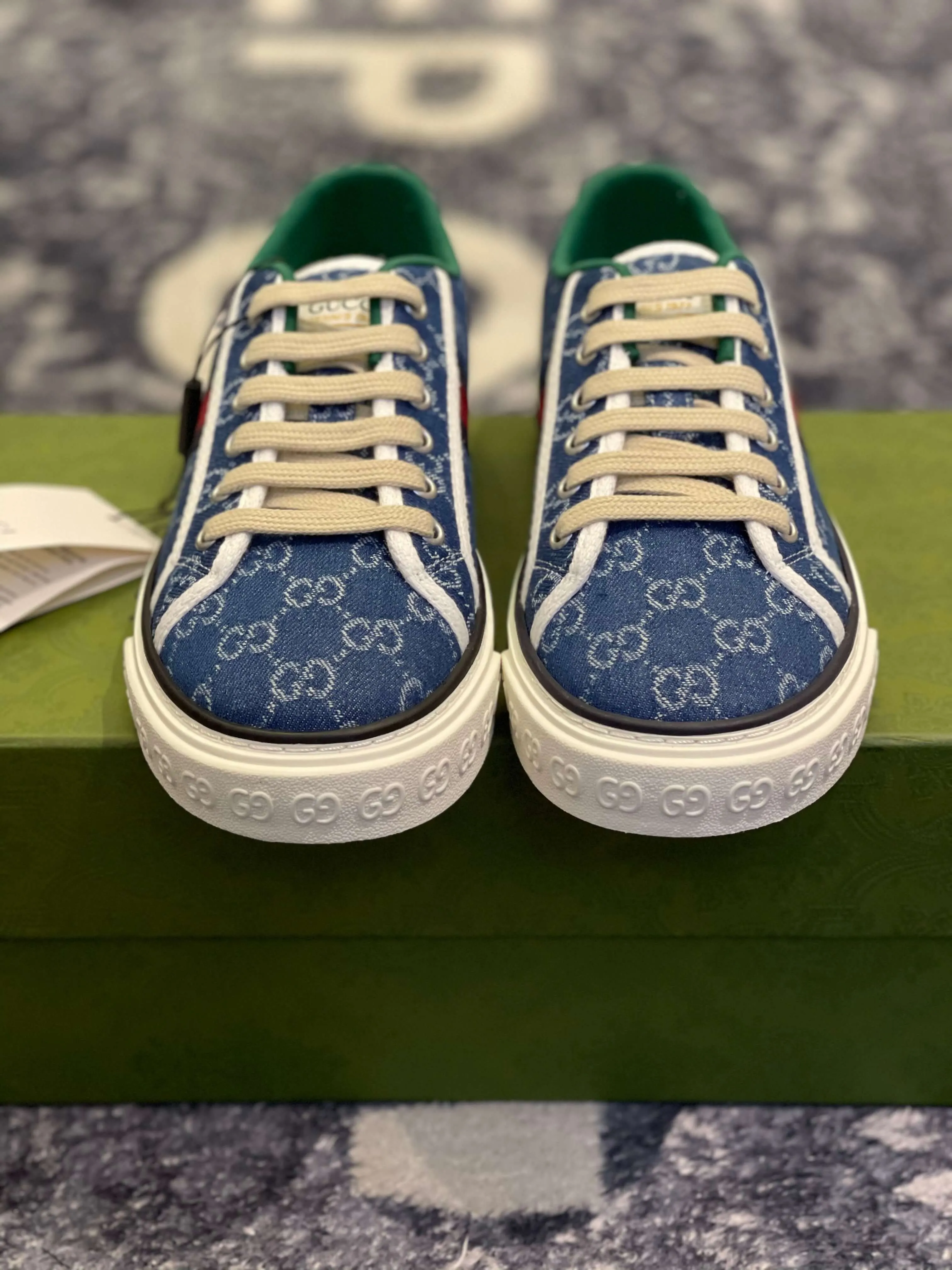 Gucci Tennis 1977 Blue Denim  Sneakers