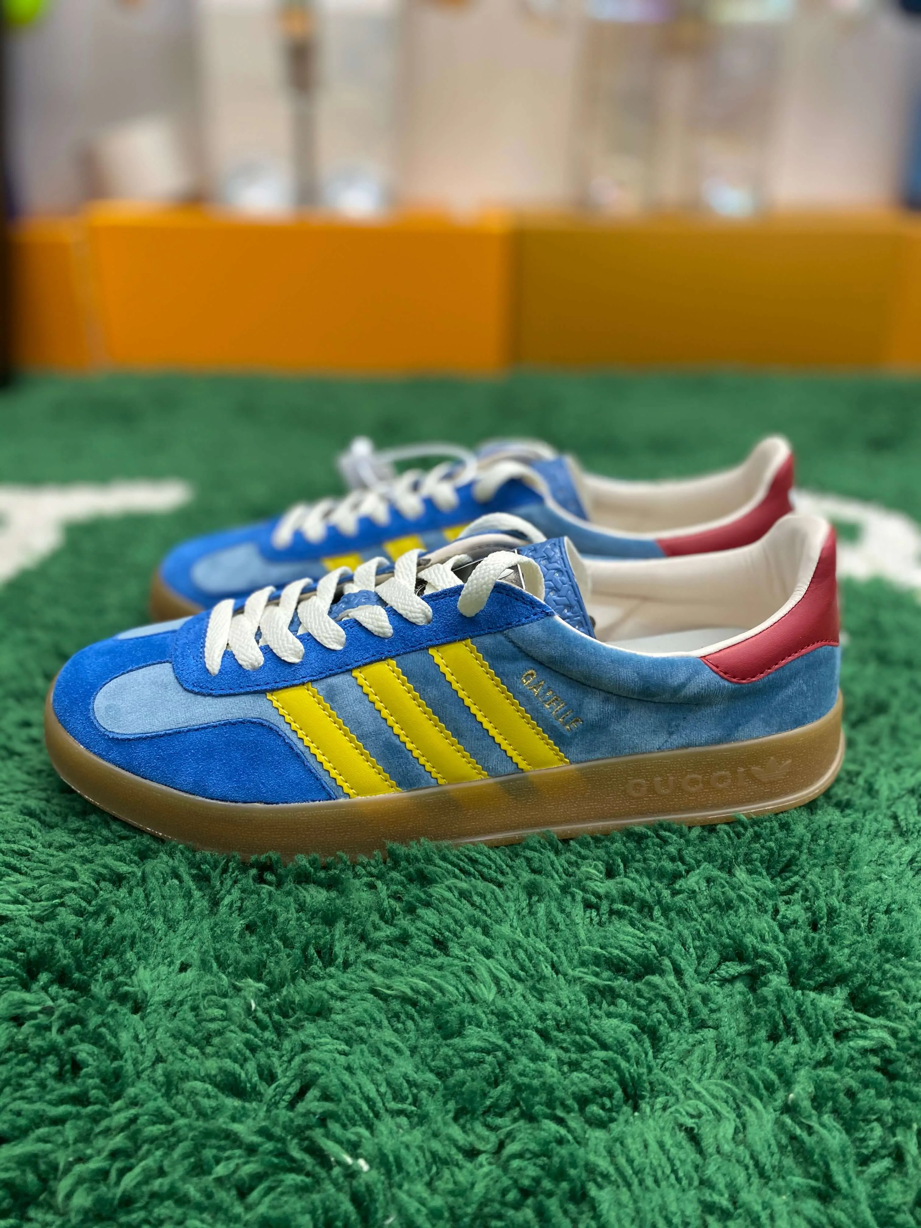 Gucci x Adidas Gazelle Light Blue Suede Sneaker