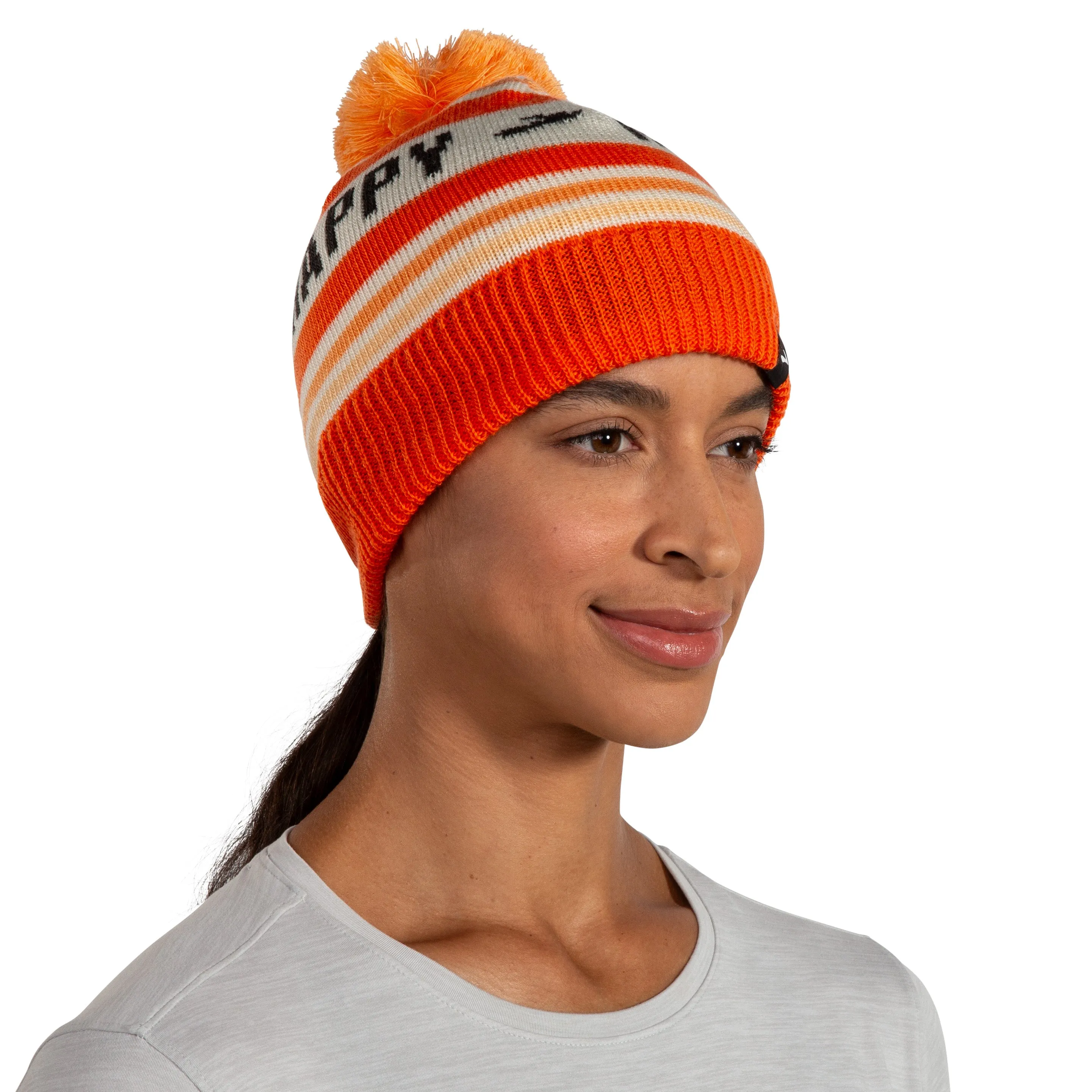 Heritage Pom Beanie | Fluoro Flash/Run Happy