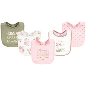 Hudson Baby Cotton Bibs, Dream Come True