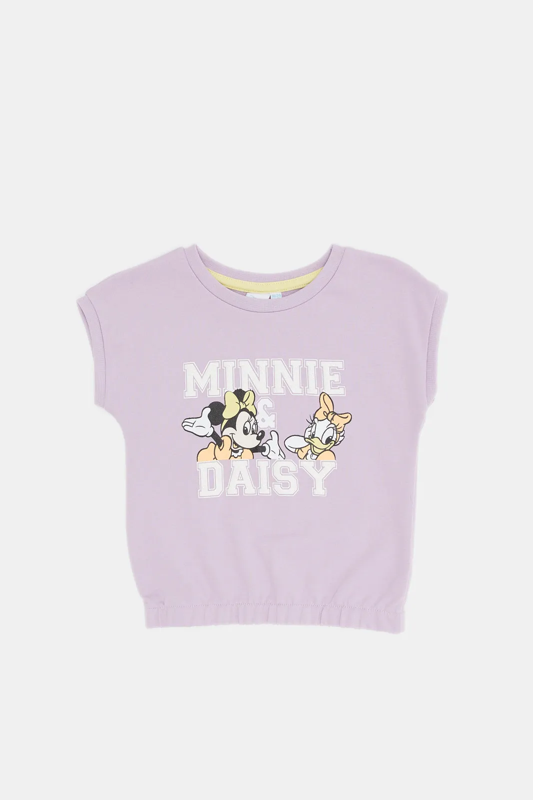 Infant Girls Lilac Minnie And Daisy Print Top