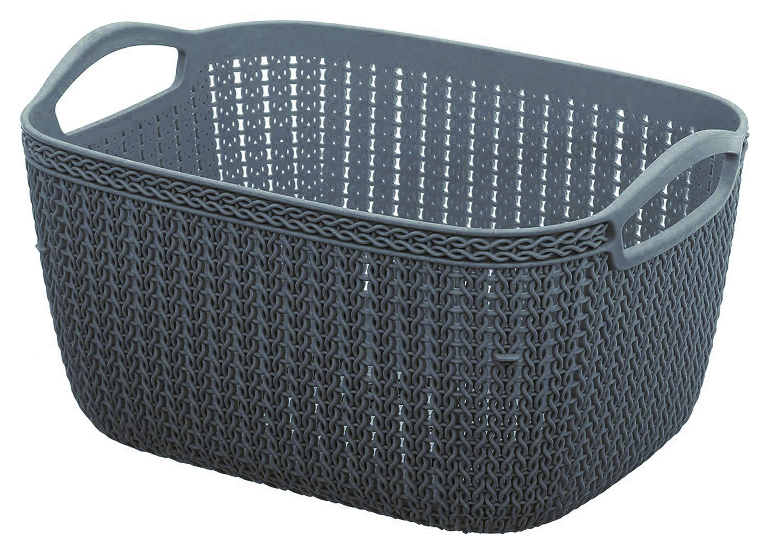 Kuber Industries Q-5 Unbreakable Plastic 3 Pieces Multipurpose Medium Size Flexible Storage Baskets with Handles (Light Green & Light Blue & Grey)-KUBMART10514