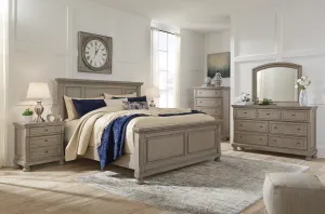 Lettner Light Gray Platform Bedroom Set