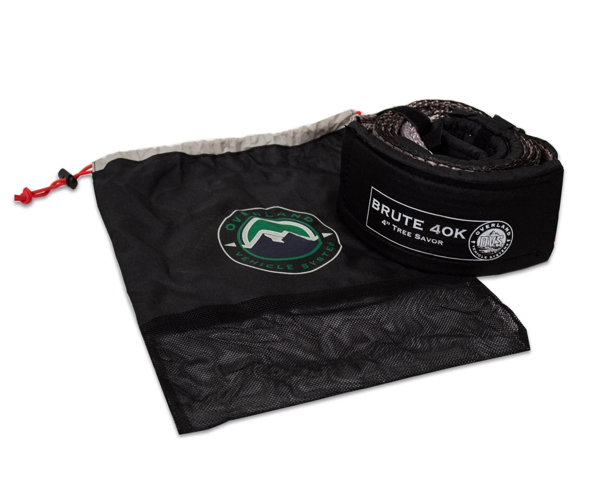 Overland Vehicle Systems 40,000 lb Tow Strap 4 Inch x 8 Foot With Black Ends & Storage Bag