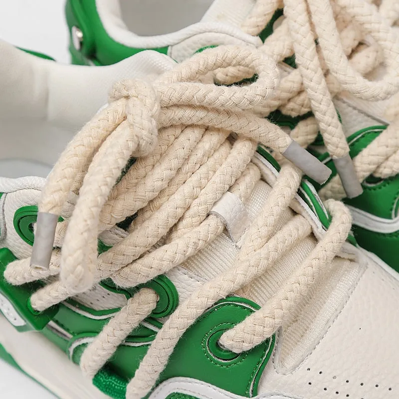 Phat Lace Sneakers - Cloud White/Lucky Green