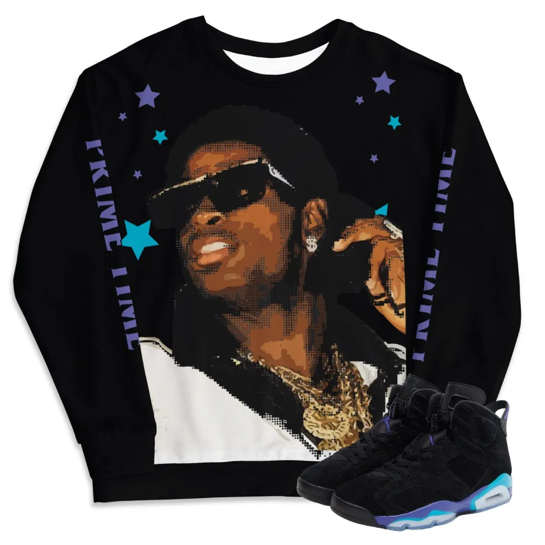 RETRO 6 AQUA PRIME TIME SWEATSHIRT