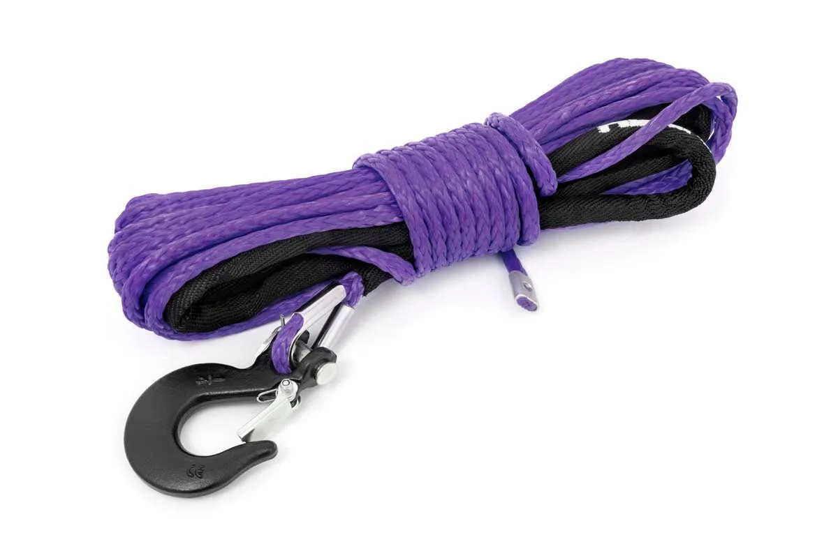 Rough Country RS162 Winch Cable & Synthetic Rope - Synthetic, 7,000 lbs. Pull Rating, 50 ft. Line Length1/4 in. Line Diameter, Purple