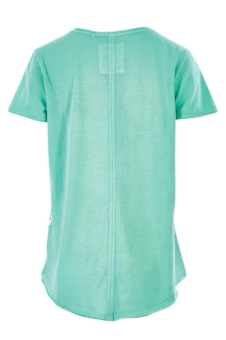 Ruby V Tee in Apple Mint