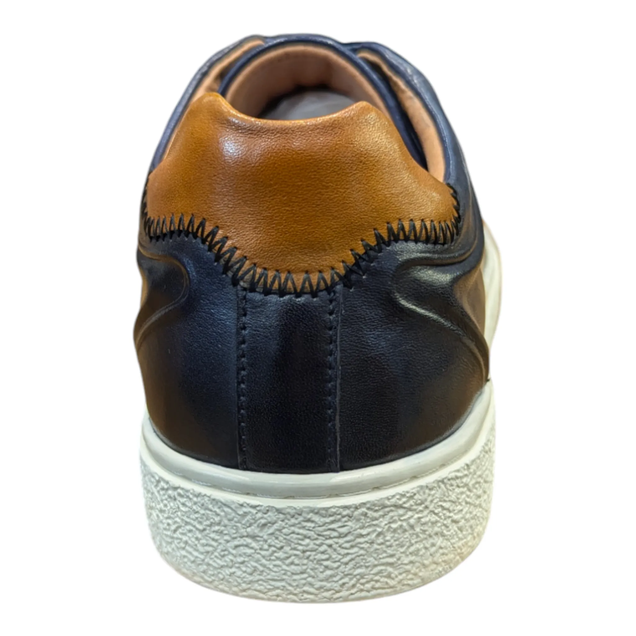 Sergio Duletti Marco Smart Leather Trainers Navy