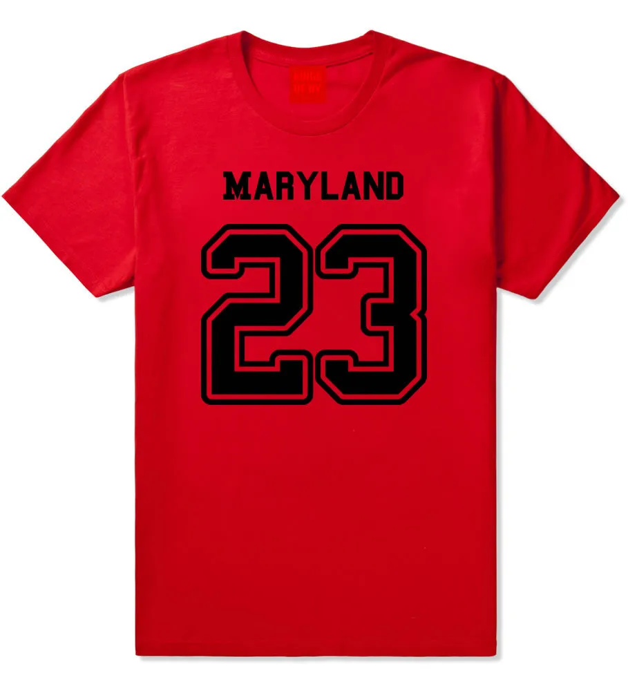 Sport Style Maryland 23 Team State Jersey Mens T-Shirt