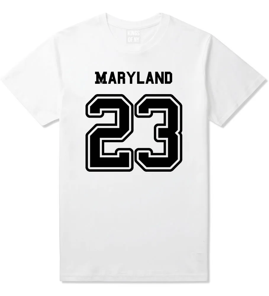 Sport Style Maryland 23 Team State Jersey Mens T-Shirt