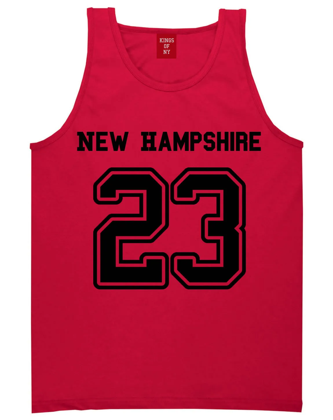 Sport Style New Hampshire 23 Team State Jersey Mens Tank Top